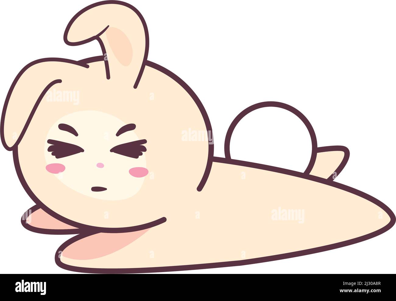 sleepy bunny illustration Stock Vector Image & Art - Alamy