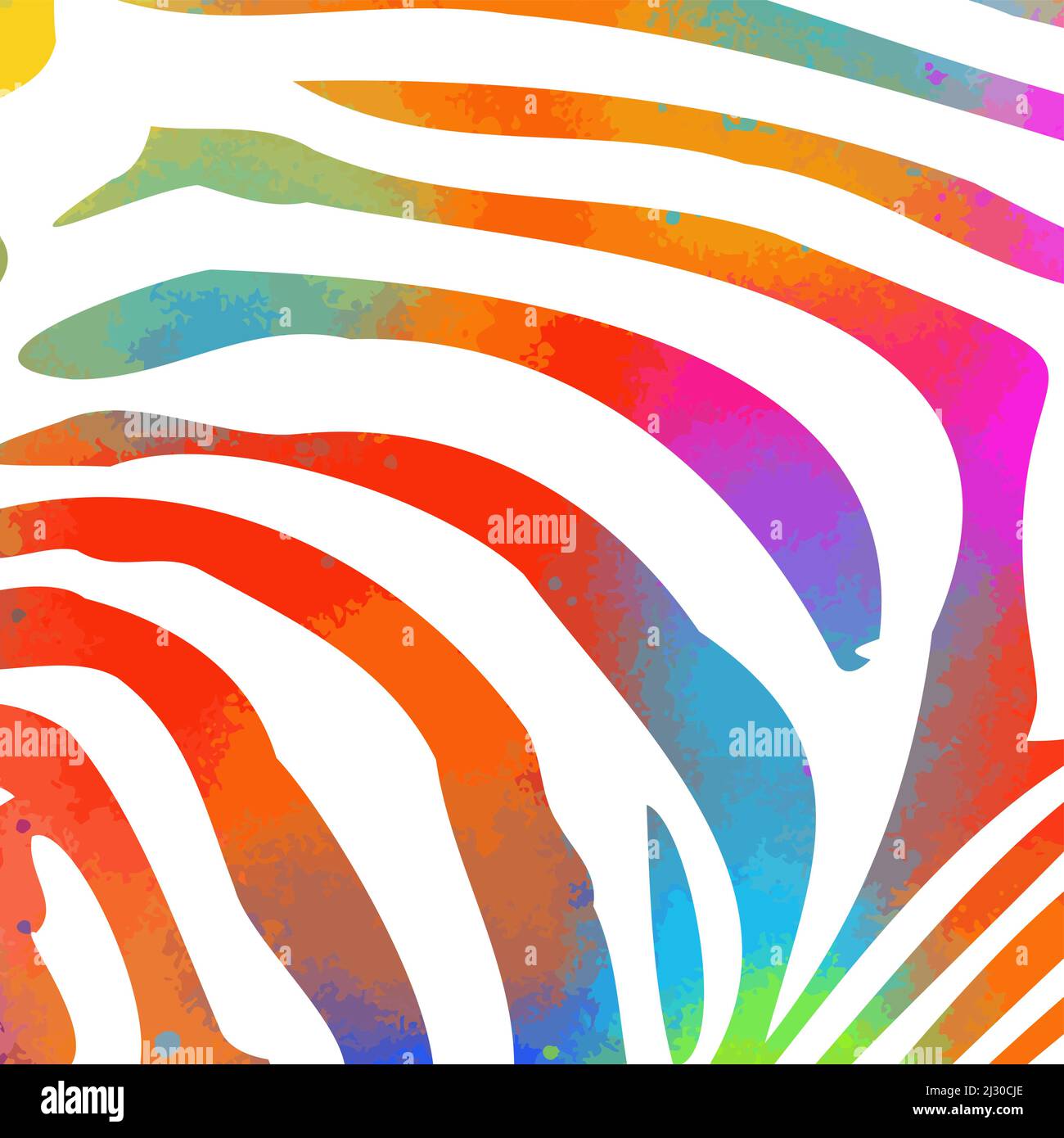 Multi colored Zebra print background. Vector illustration Stock Vector