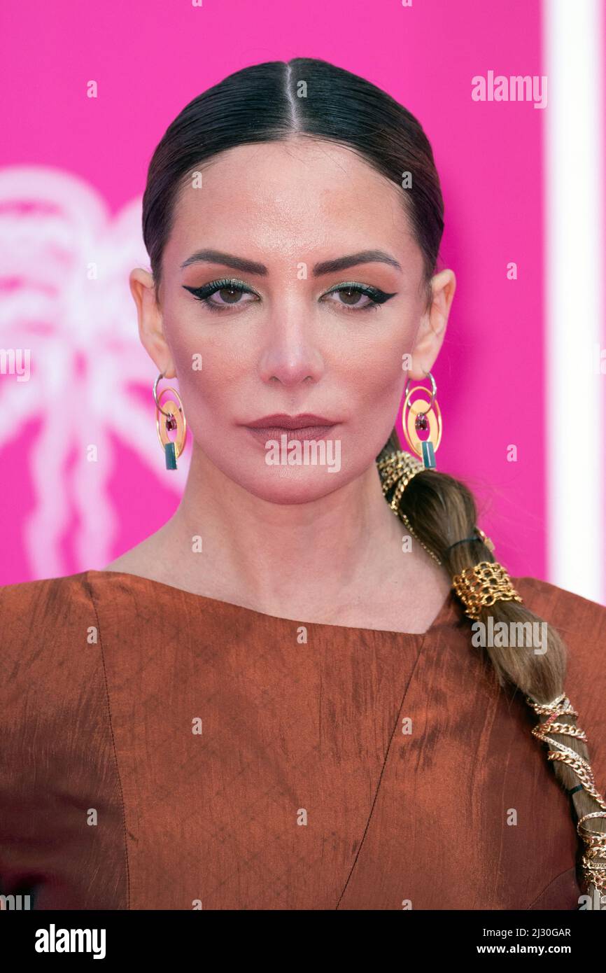 María Hervas attends the pink carpet during the 5th Canneseries