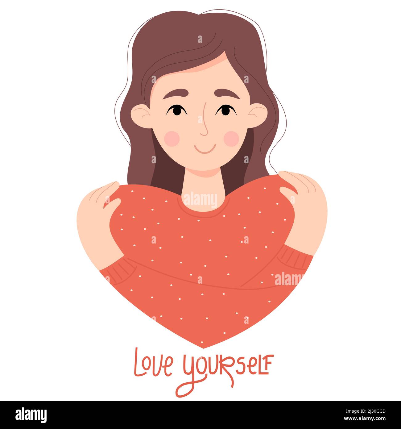 Hug Self Clipart