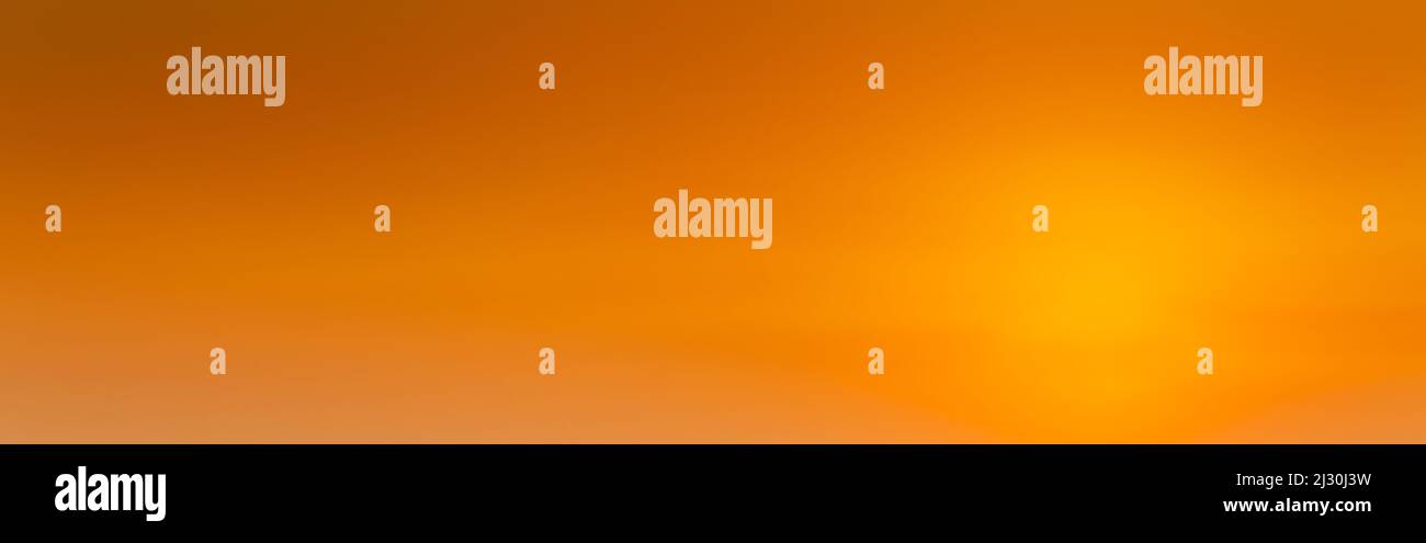 Panoramic background of sunset orange sky Stock Photo - Alamy