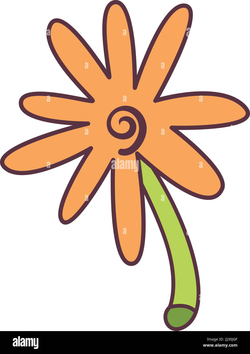 orange flower design Stock Vector Image & Art - Alamy