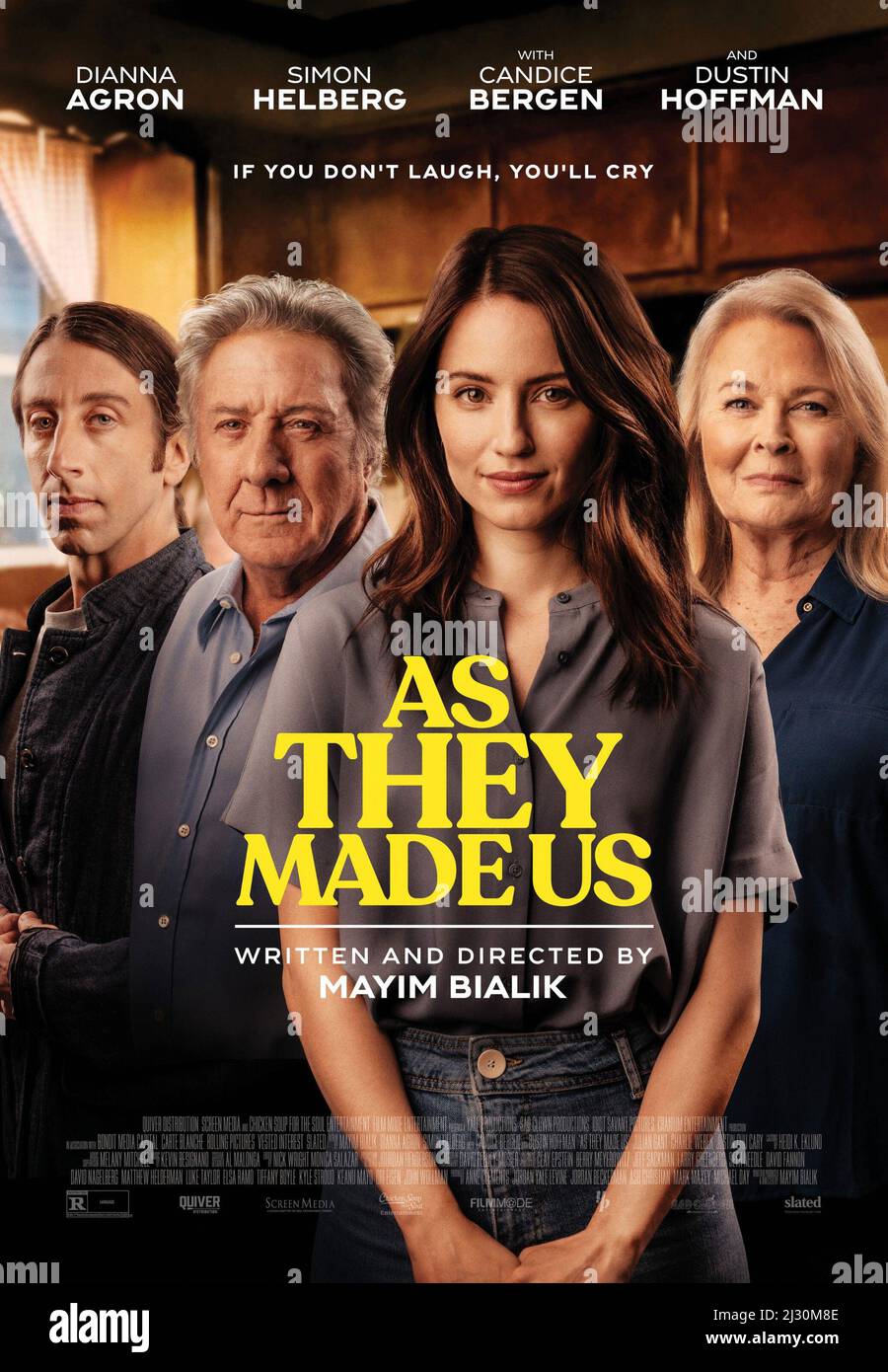 AS THEY MADE US, US poster, from left Simon Helberg, Dustin Hoffman, Dianna Agron, Candice