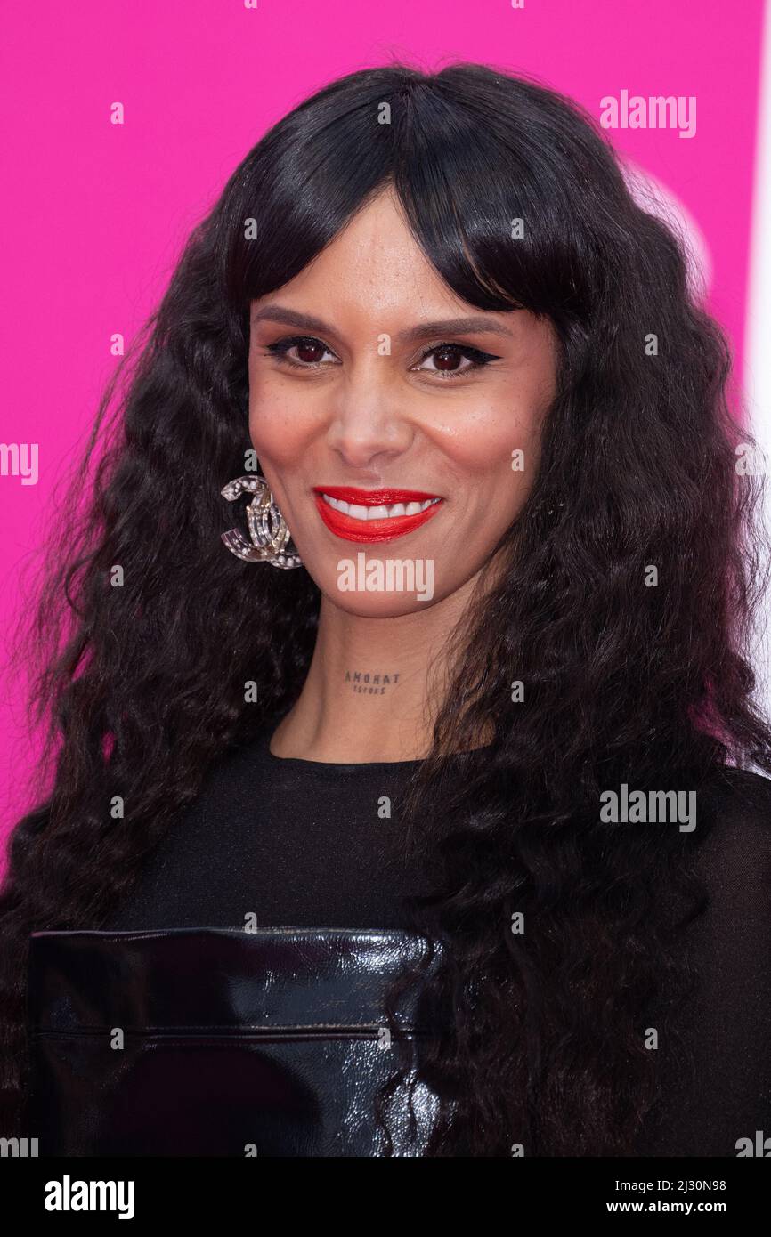 Tamara Marthe (aka Shy'm) attends the pink carpet during the 5th