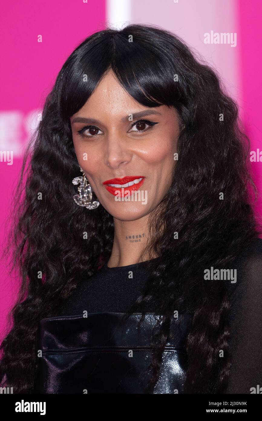 Tamara Marthe (aka Shy'm) attends the pink carpet during the 5th