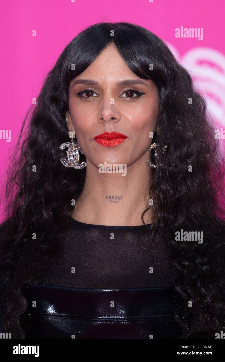 Tamara Marthe (aka Shy'm) attends the pink carpet during the 5th