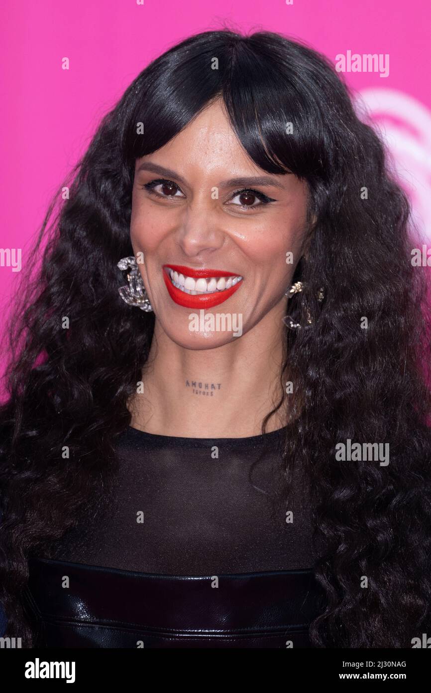Tamara Marthe (aka Shy'm) attends the pink carpet during the 5th