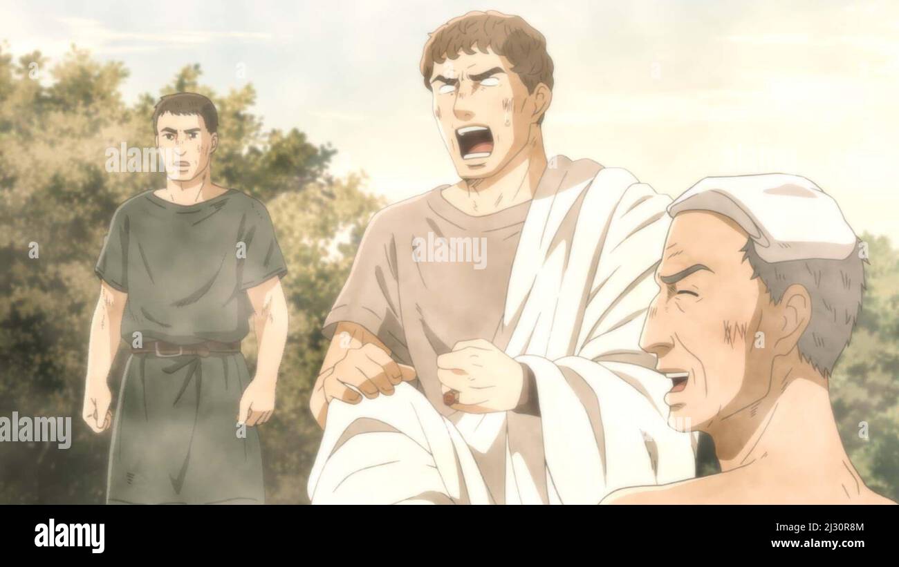 THERMAE ROMAE NOVAE, center: Lucius Modestus (voice: Kenjiro Tsuda),  (Season 1, aired Mar. 28, 2022). photo: ©Netflix  Courtesy Everett  Collection Stock Photo - Alamy