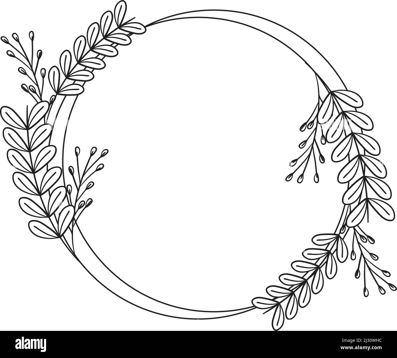 decorative wreath with leaves Stock Vector Image &amp; Art - Alamy