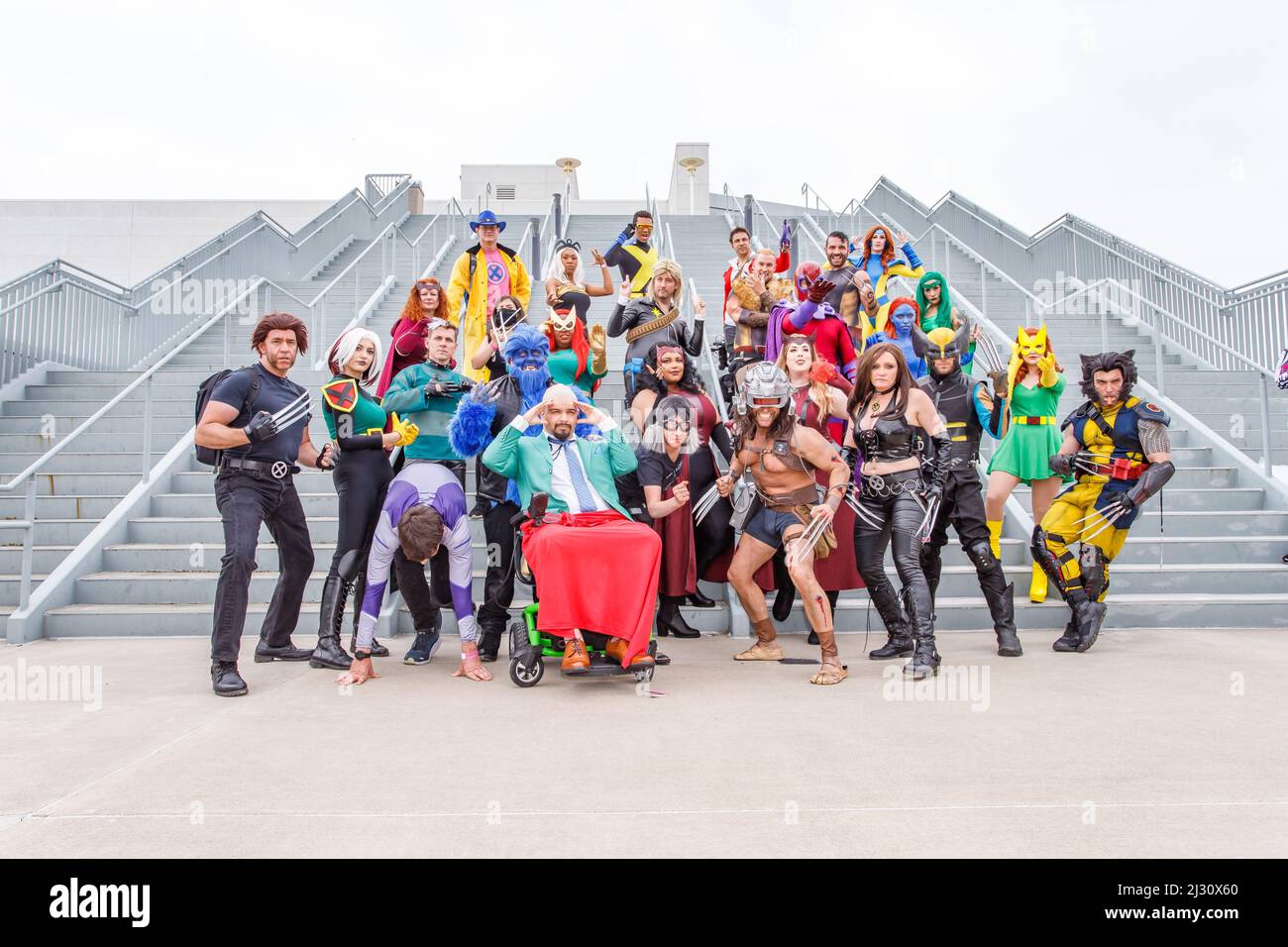 April 2, 2022: X-men Cosplayer group  at Wondercon  on Saturday April 2, 2022 in Anaheim, California (Credit Image: © Marissa Carter/ZUMA Press Wire) Stock Photo
