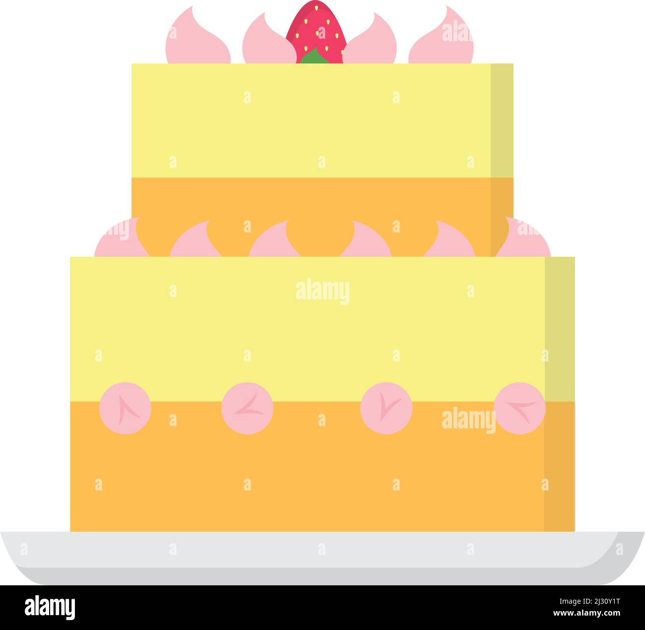 strawberry cake icon Stock Vector Image & Art - Alamy