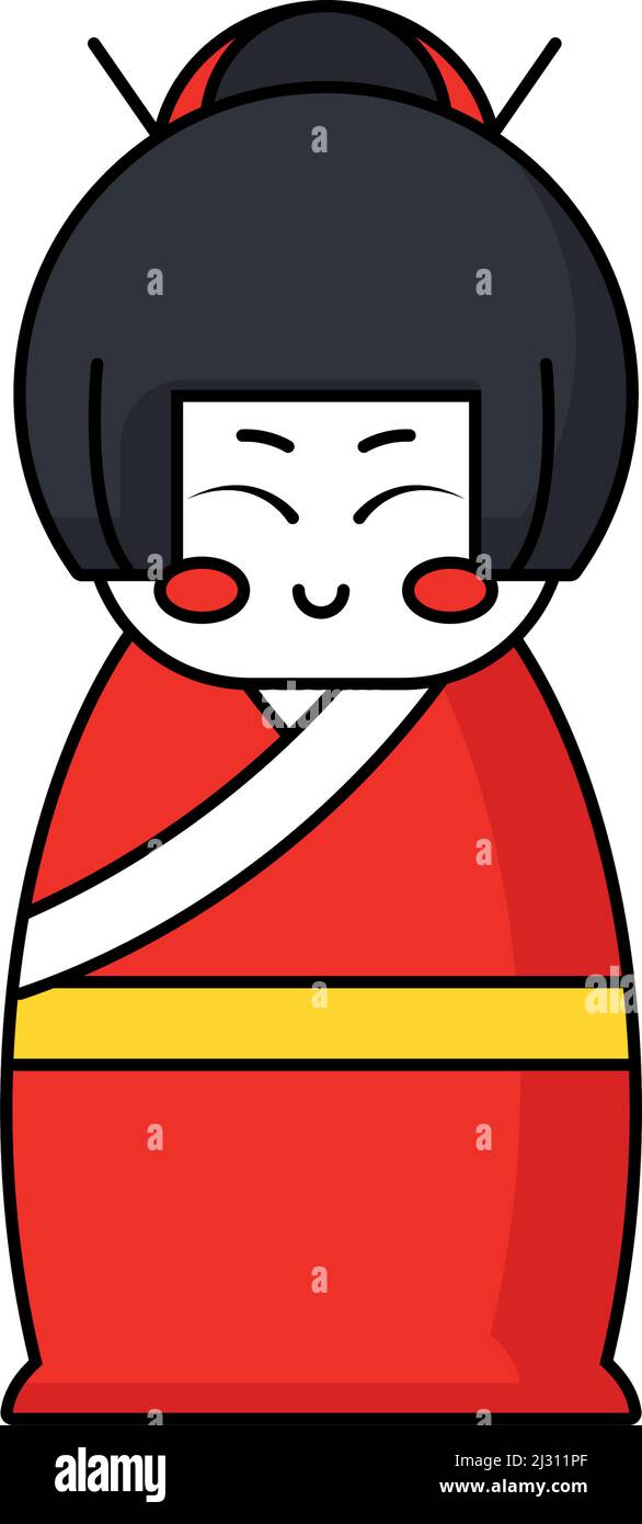 japanese doll icon Stock Vector Image & Art Alamy