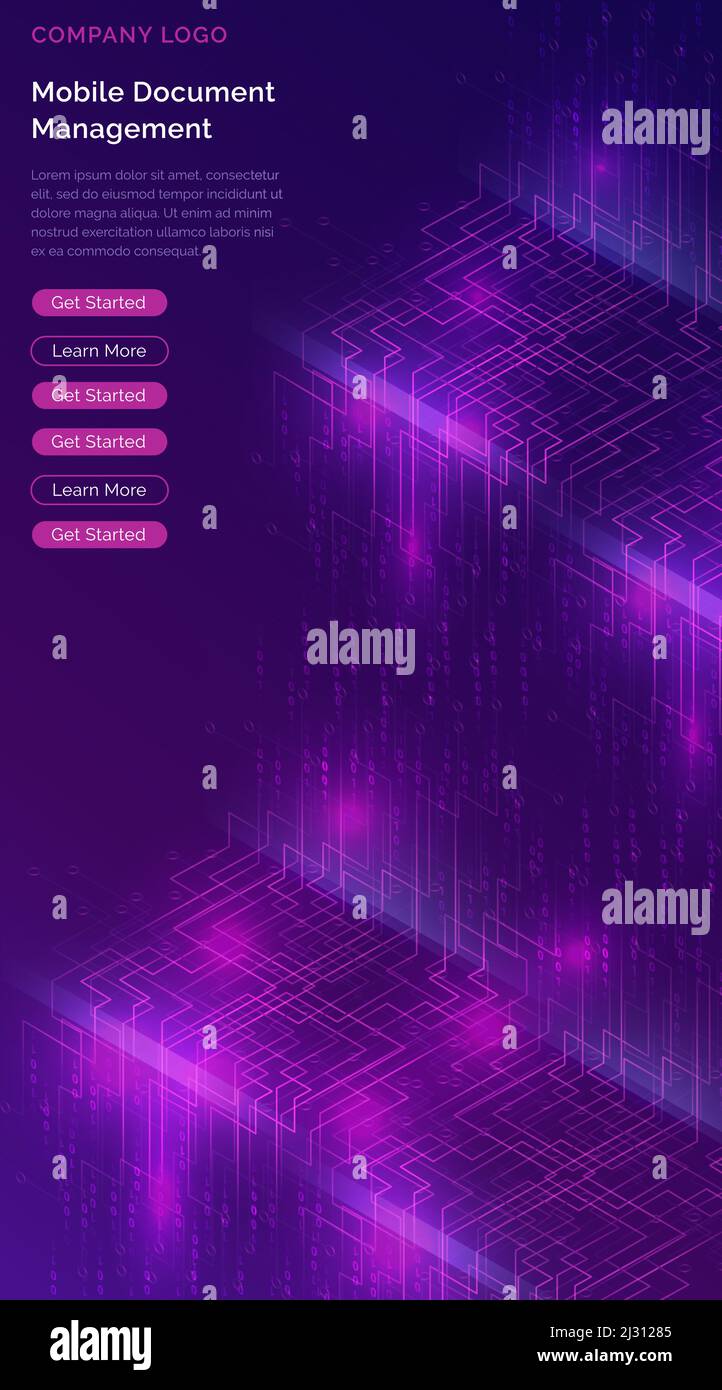 Big data waterfall or cascade, digital binary code data flow analysis ...