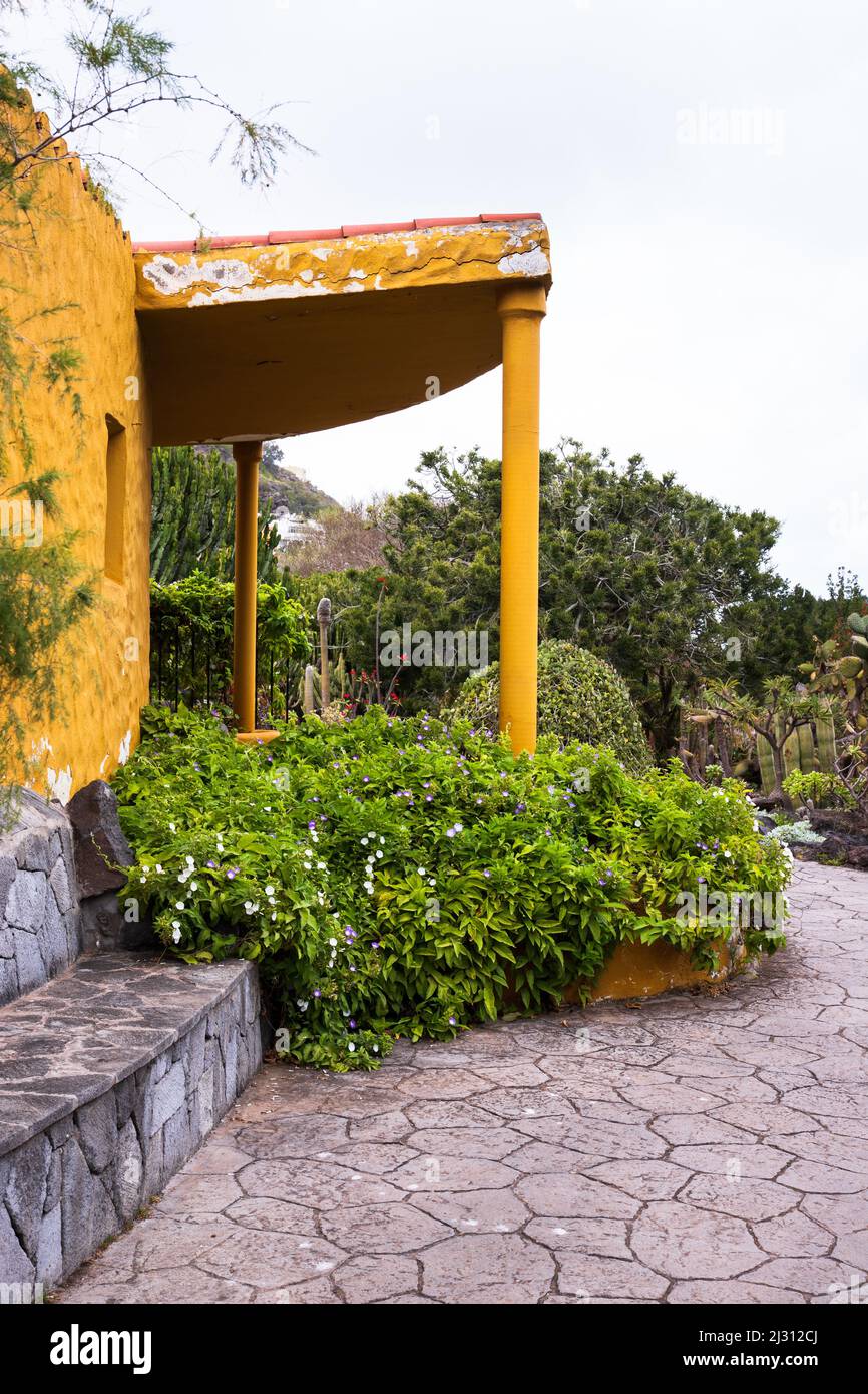 Jardin Canario Viera y Clavijo, Botanical Garden, Tafira, Las Palmas, Gran Canaria, Canary Islands, Spain Stock Photo
