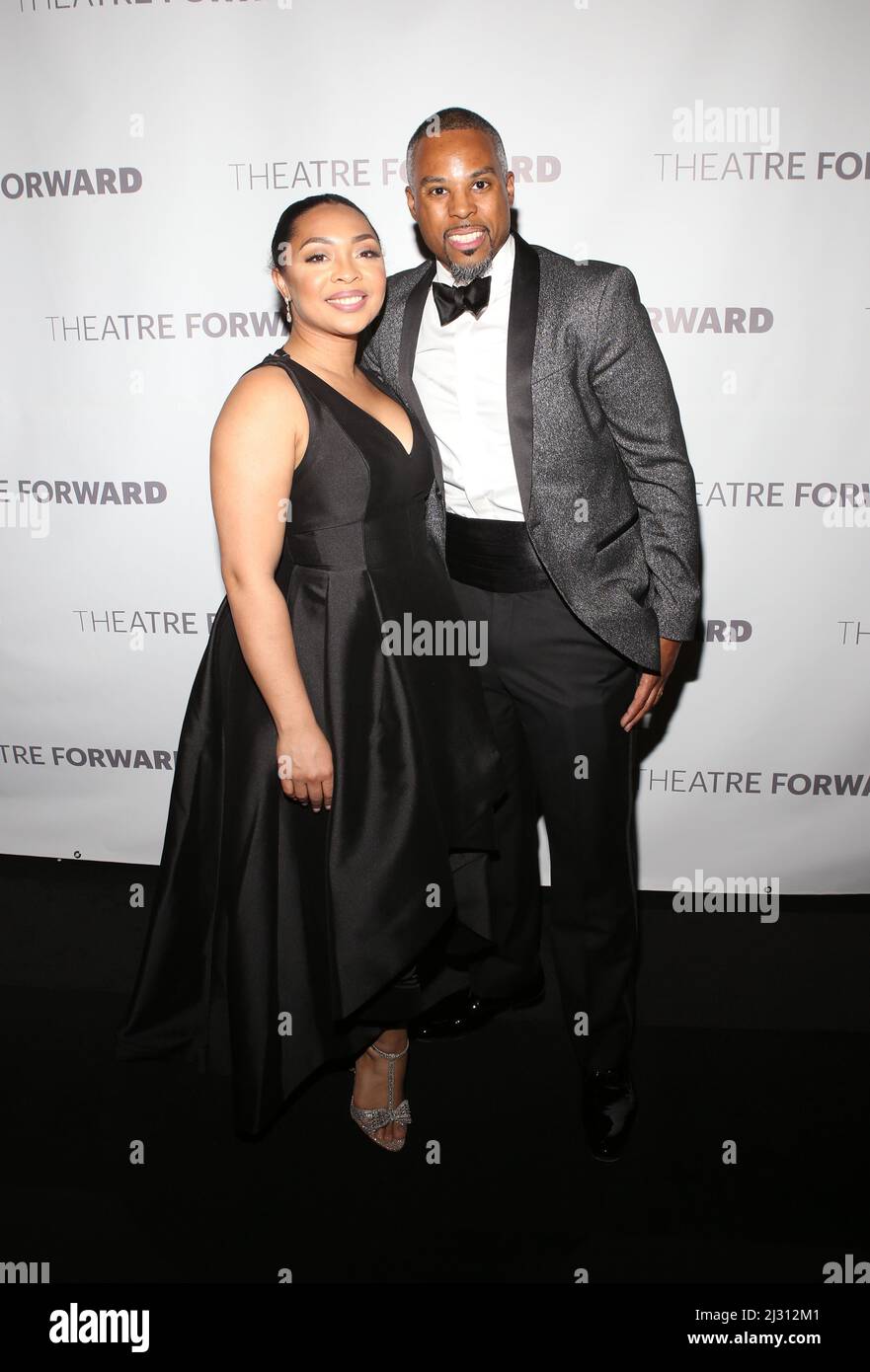 New York, United States. 04th Apr, 2022. Jennie Harney Fleming and DeWitt  Fleming Jr. attend the Theatre Forward Chairmans Awards Gala Held at  Edison Ballroom NY, NY, on April 4, 2022. (Photo