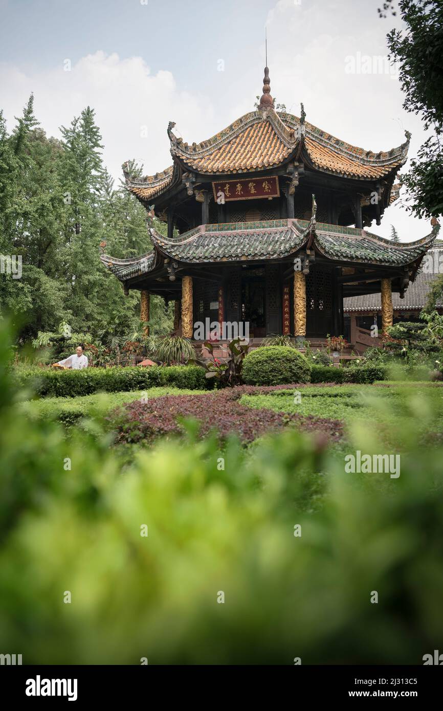 Temple at Qingyang Palace (West Gate), Chengdu, Sichuan Province, China, Asia Stock Photo