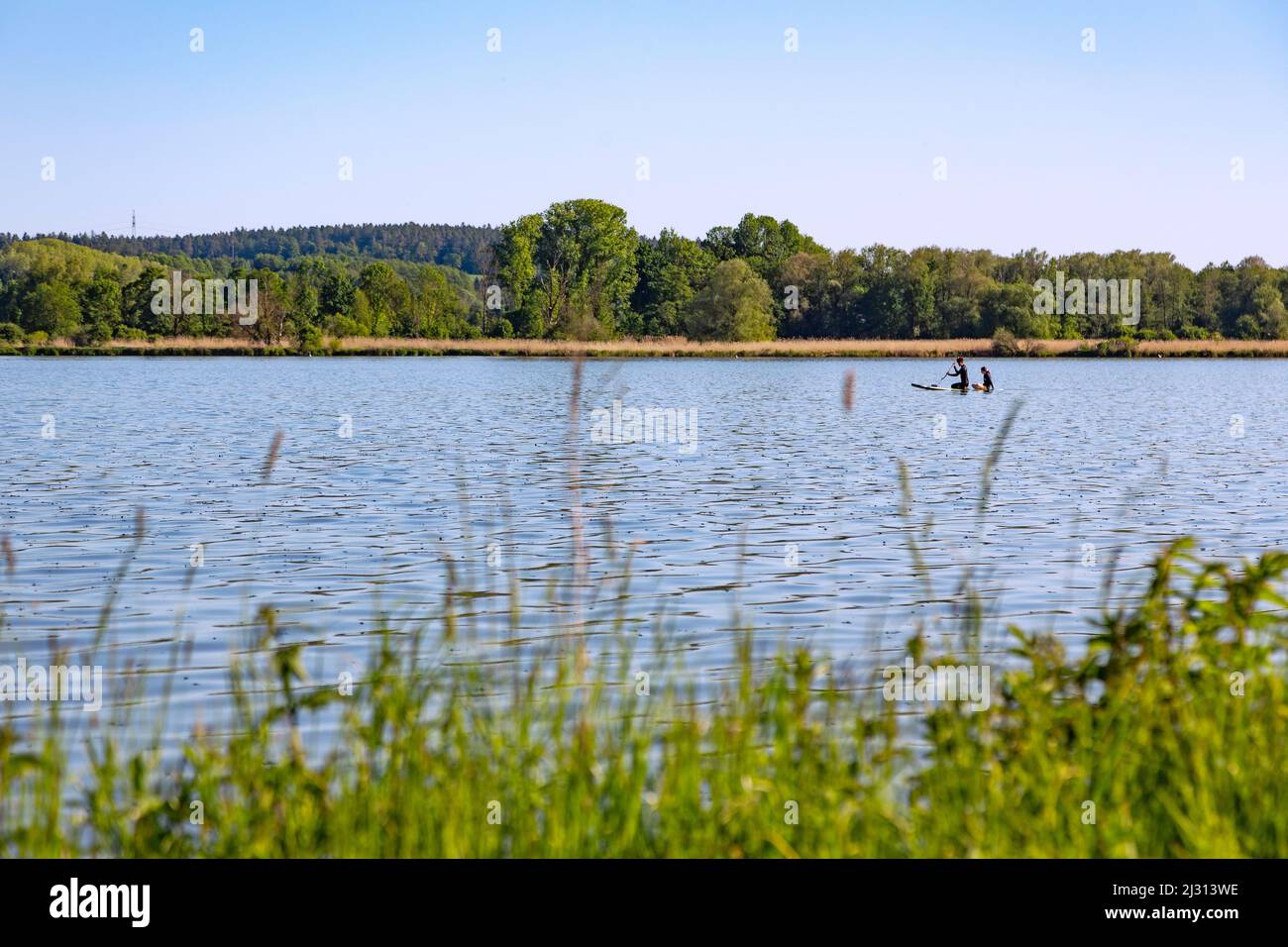 Vilstal reservoir near Steinberg Stock Photo
