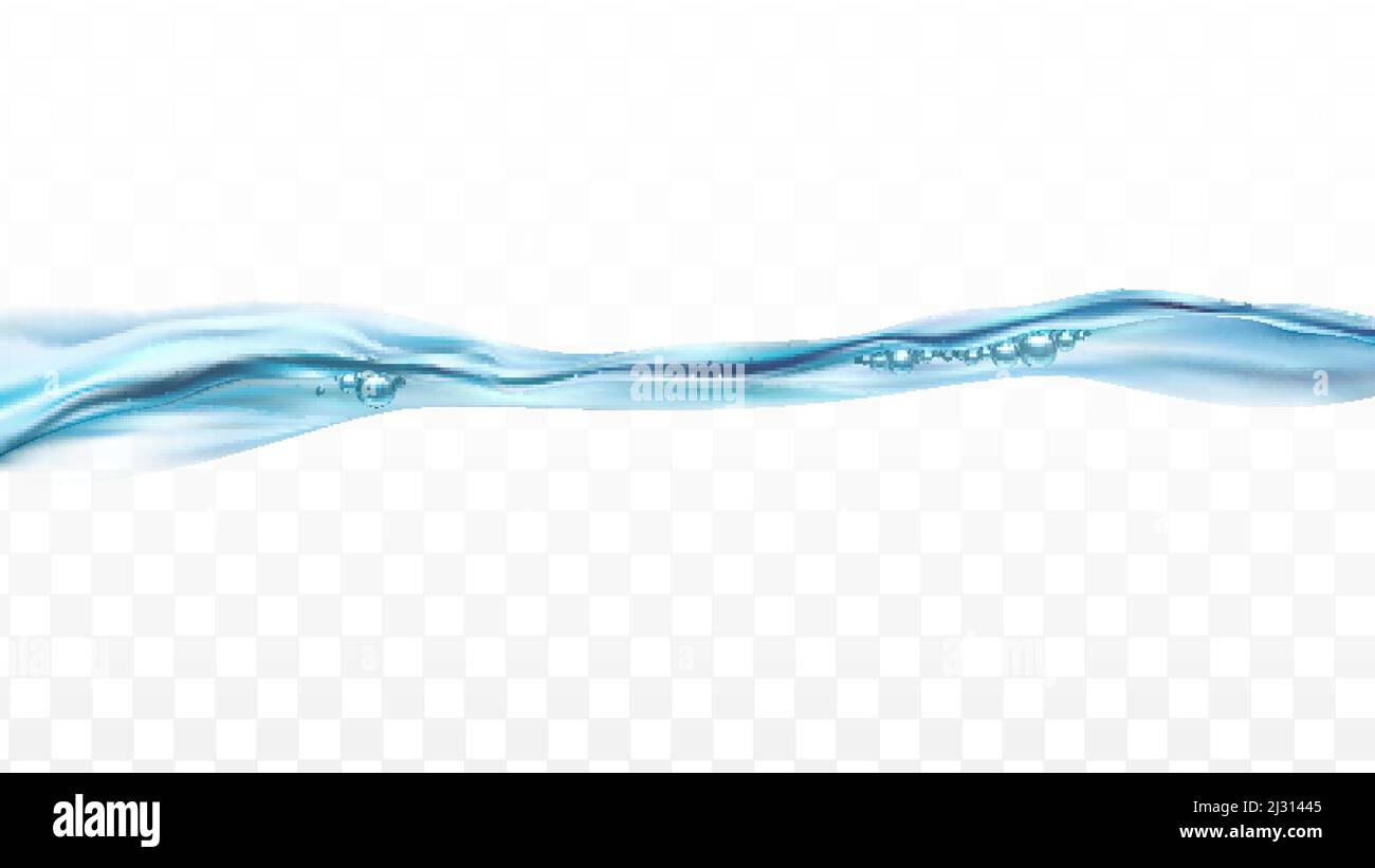 Sea Water Splashing And Waving With Bubbles Vector Stock Vector Image ...