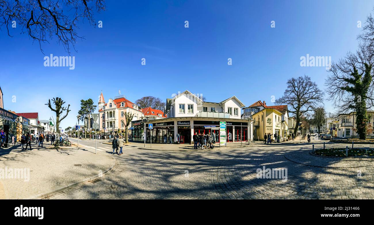 ZINNOWITZ, GERMANY - MAR 26, 2016: people enjoy scenic promenade at ...
