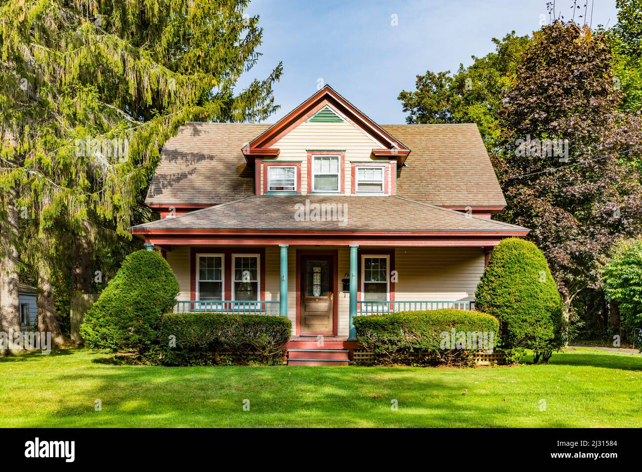 WILLIAMSTOWN, USA SEP 21, 2017 typical wooden small farm house in