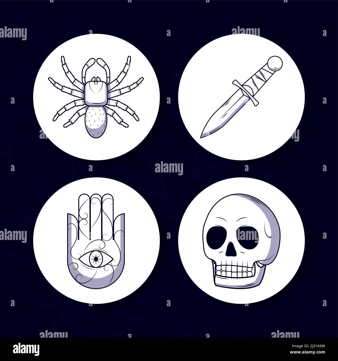 occult and magic set Stock Vector Image &amp; Art - Alamy