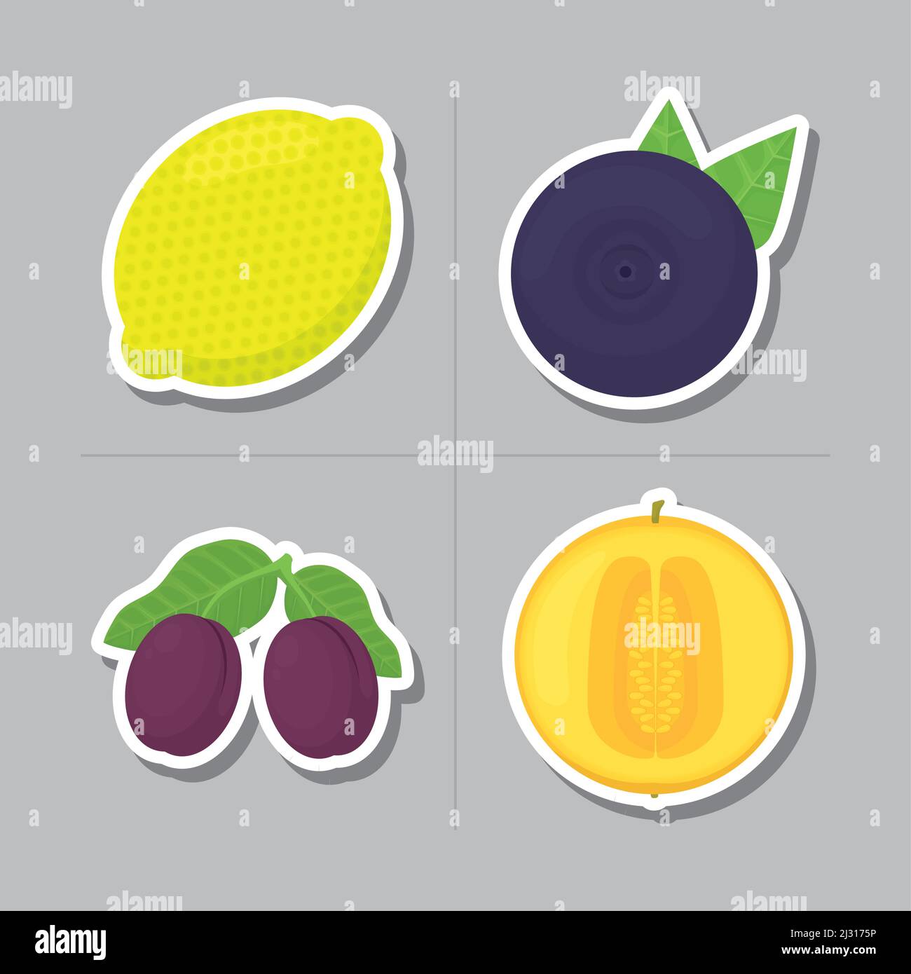 fruits icon set Stock Vector Image & Art - Alamy