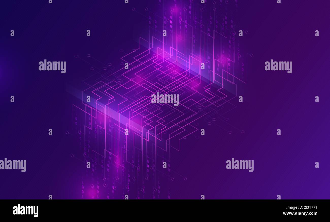 Big data waterfall or cascade, digital binary code data flow analysis ...