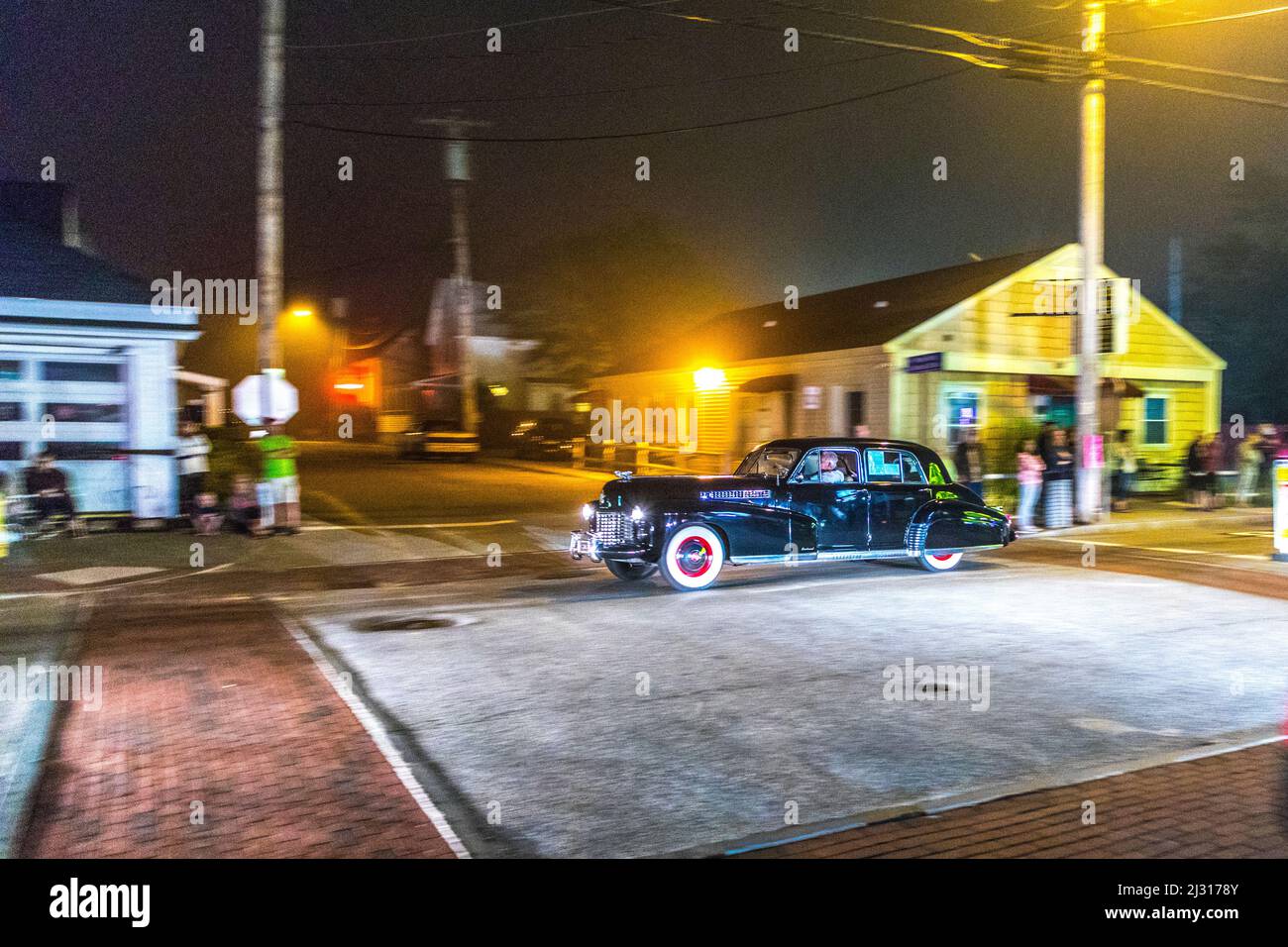 OLD ORCHARD BEACH, USA SEP 15, 2017 Old vintage cars at the 24th