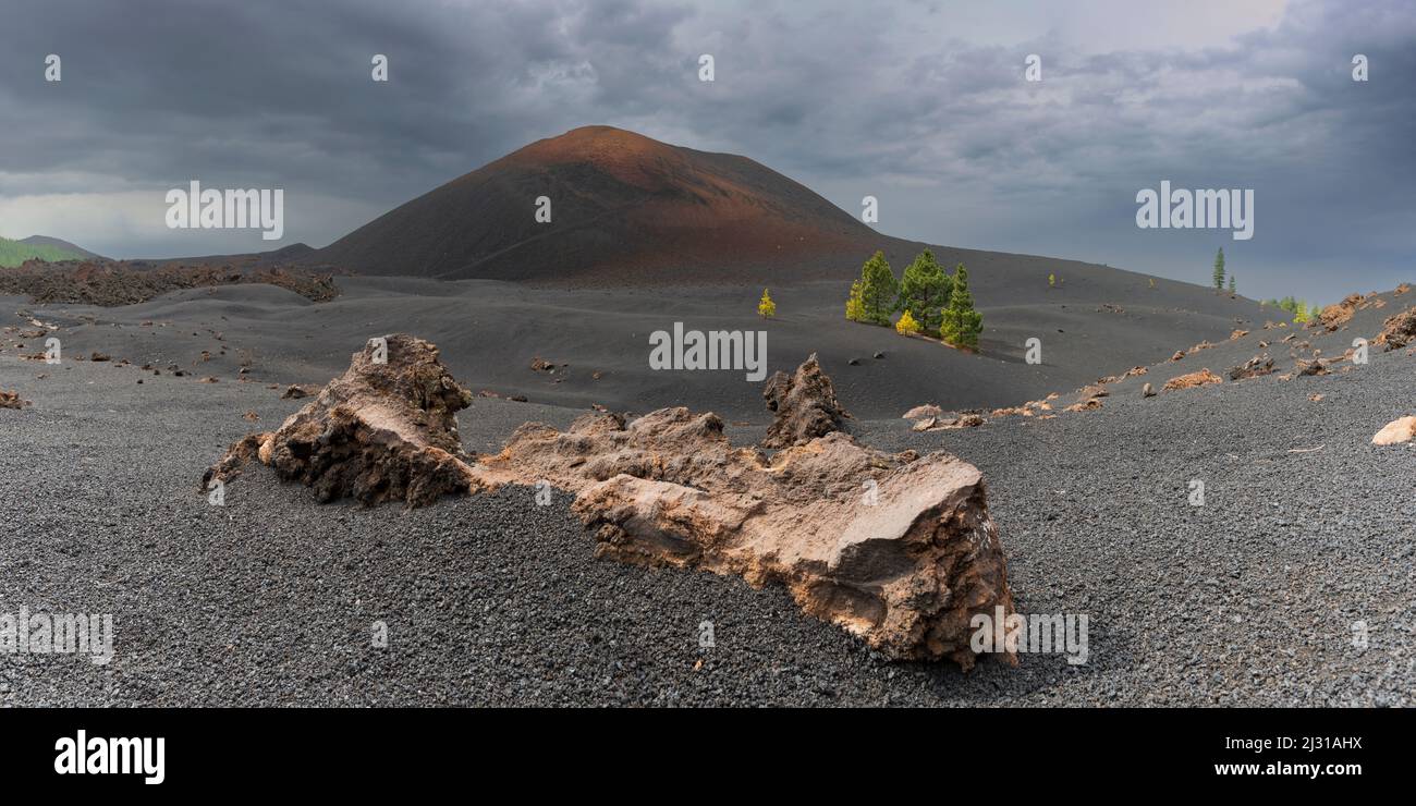 Chinyero Volcano, Arena Negras Zone, Teide National Park, Tenerife, Canary Islands, Spain, Europe Stock Photo