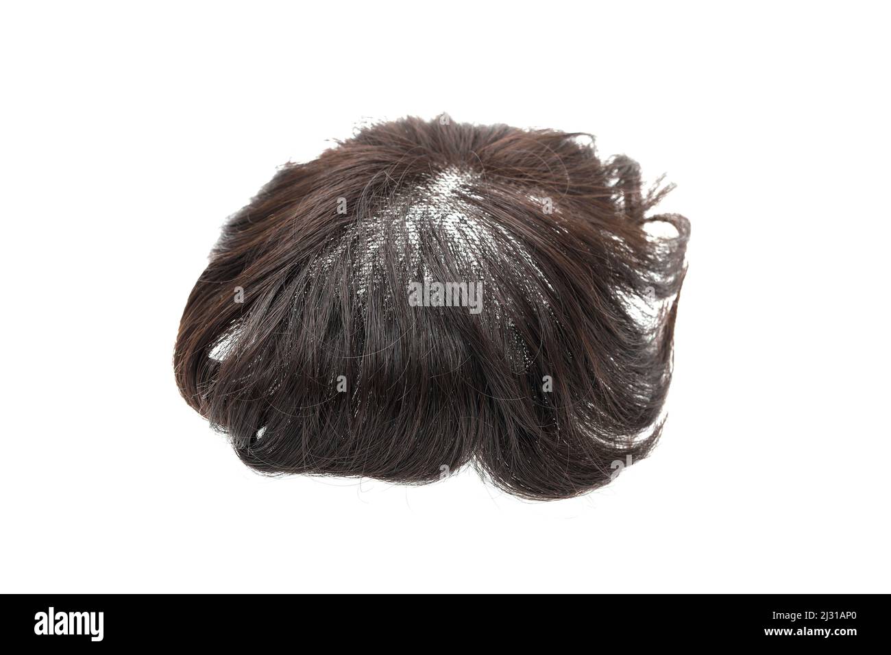 Fake hair wig, Studio lighting isolated on white background Stock Photo