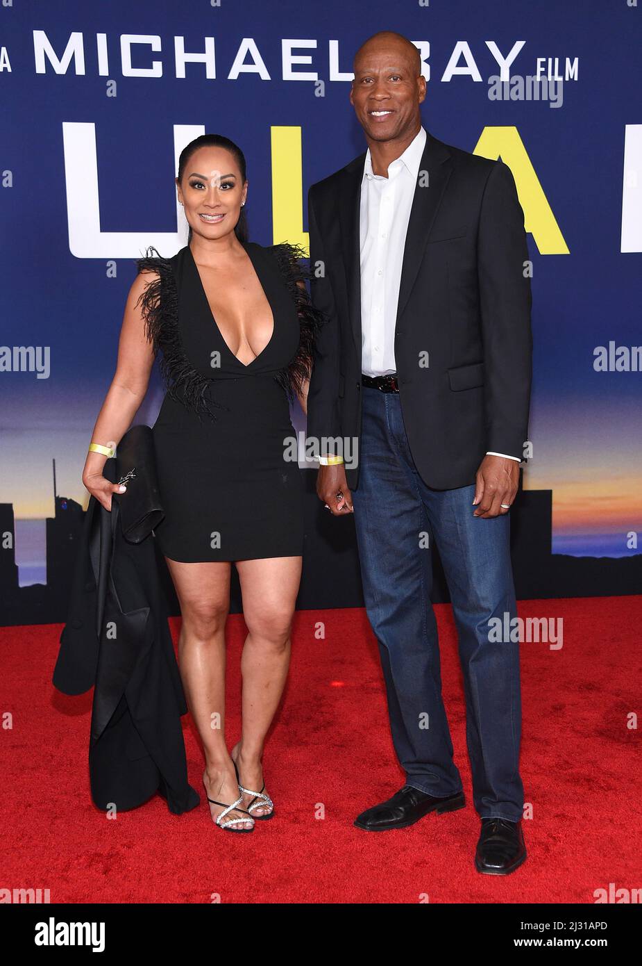 Cecilia Gutierrez and Byron Scott arriving to the ‘Ambulance’ Los