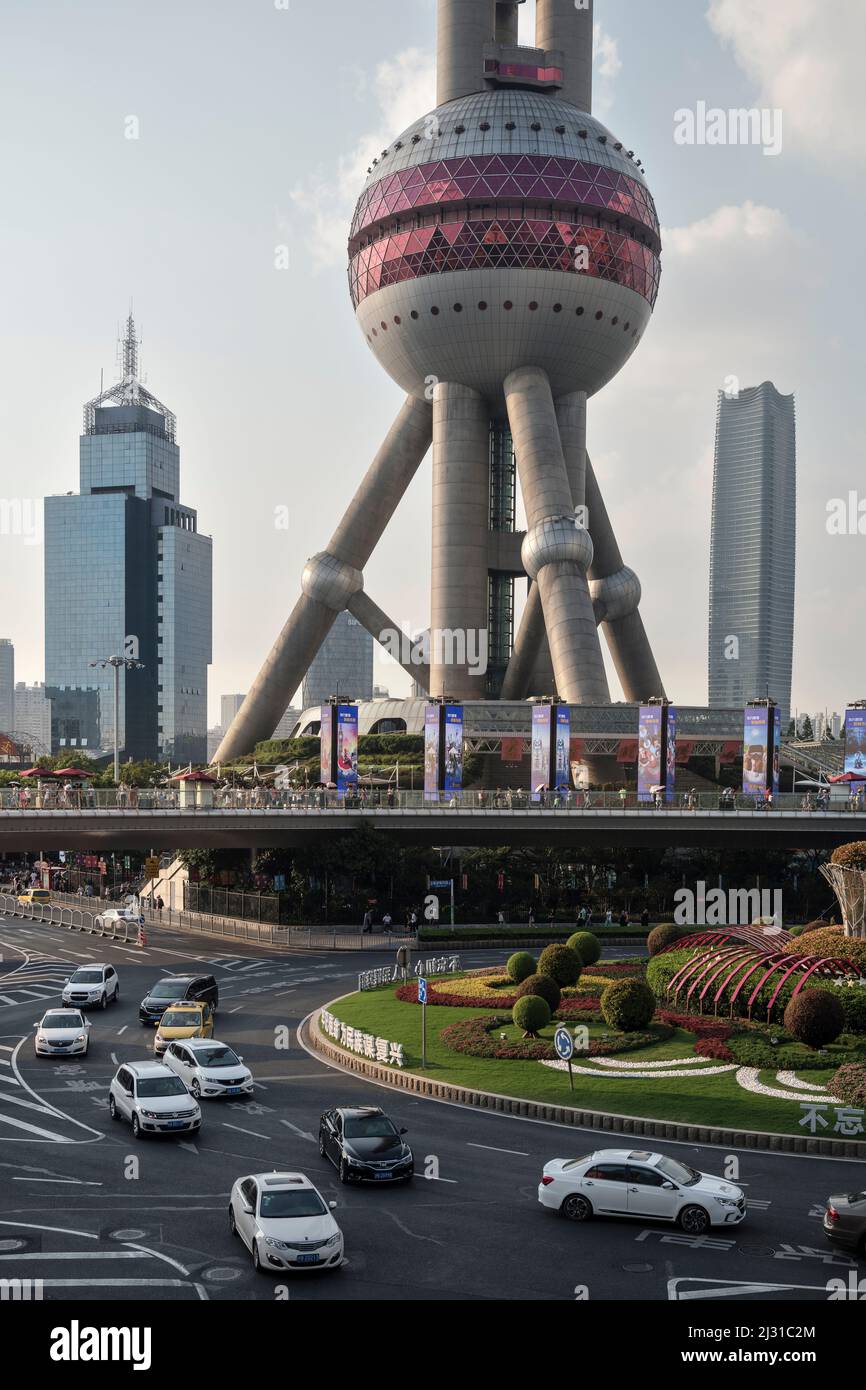 Oriental Pearl Tower In Pudong, Pudong, Shanghai, People's Republic Of ...