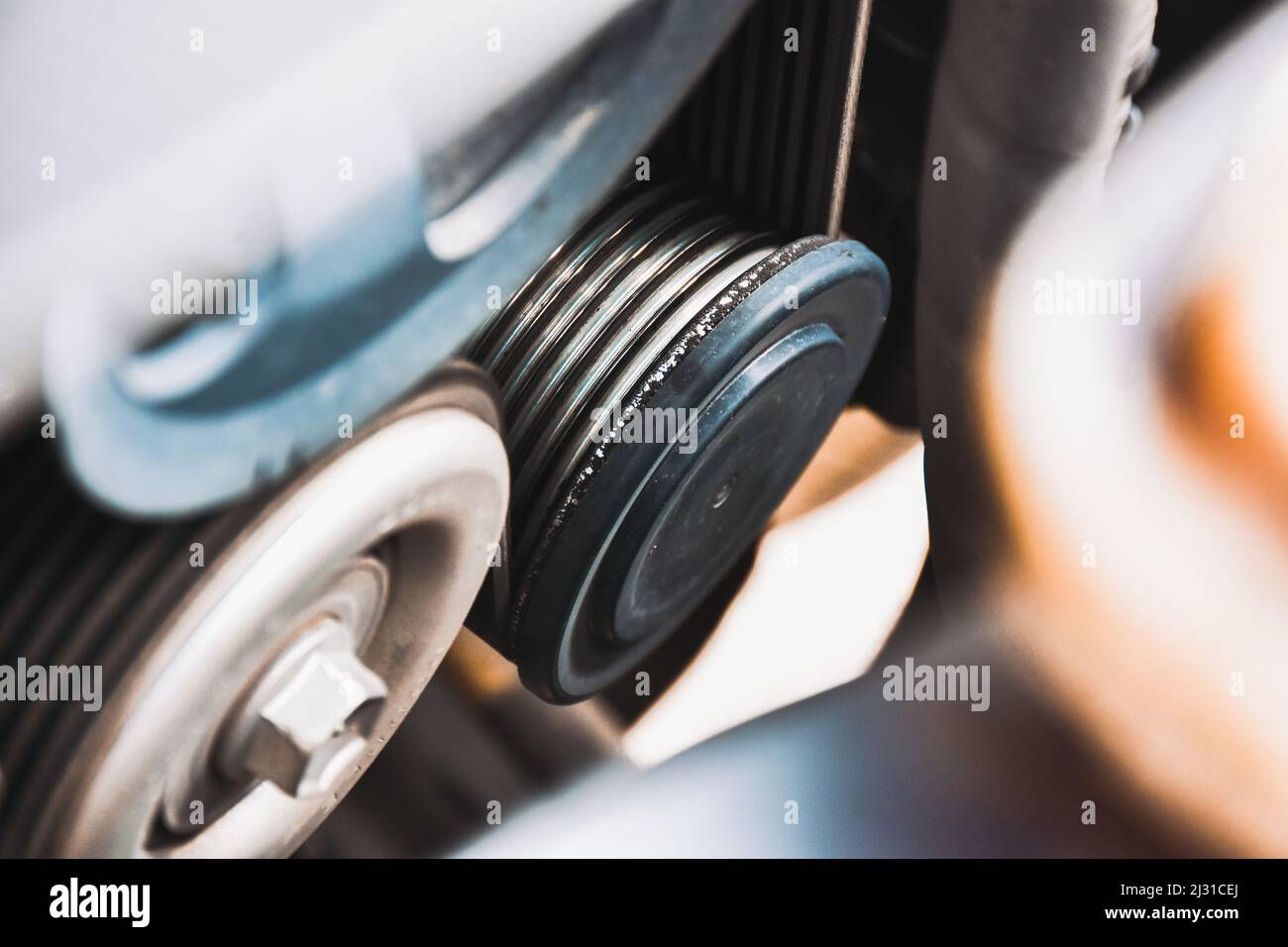 Idler pulley for a belt tensioner of the car engine system Stock Photo Alamy