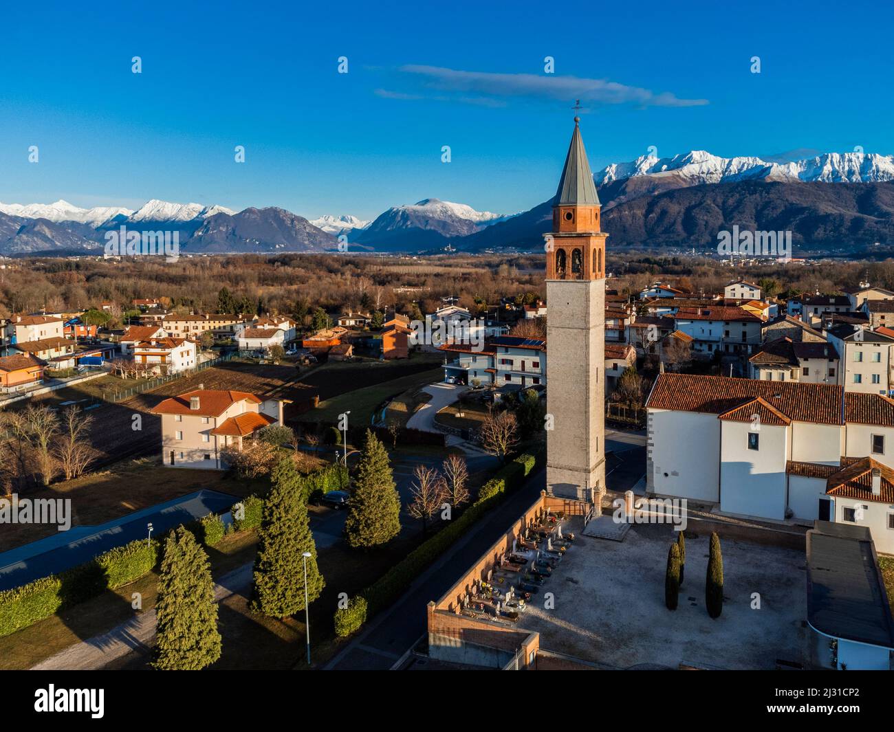 Villages on the morainic hills of central Friuli Stock Photo - Alamy