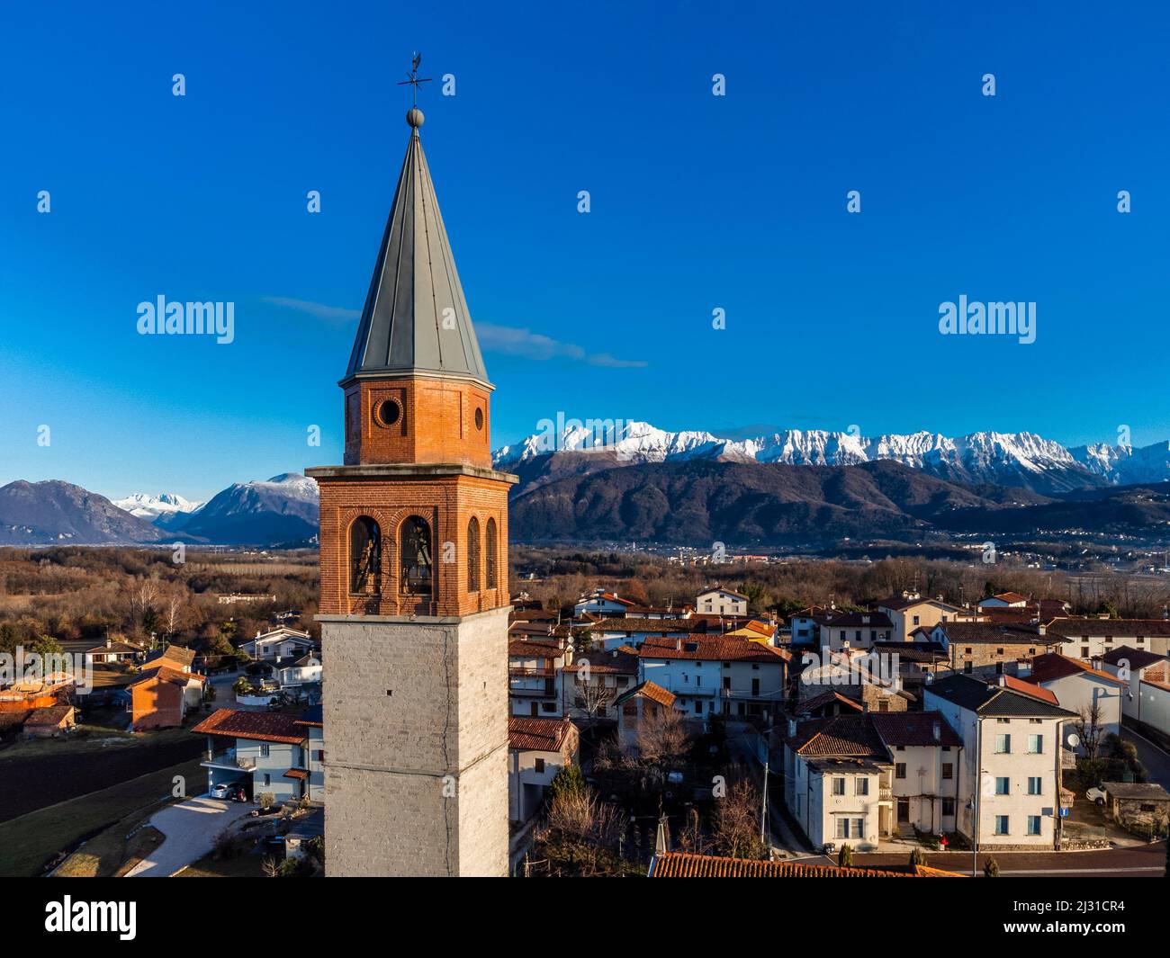 Villages on the morainic hills of central Friuli Stock Photo - Alamy
