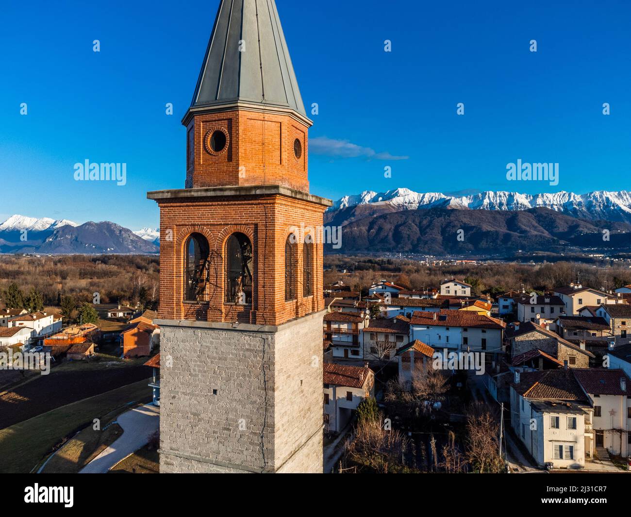 Villages on the morainic hills of central Friuli Stock Photo - Alamy