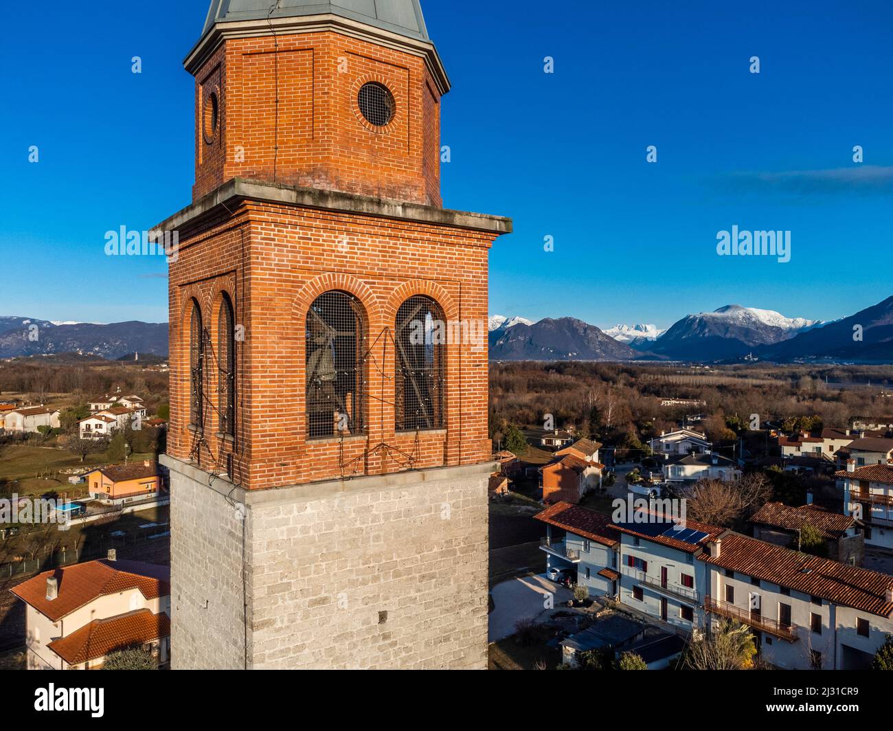 Villages on the morainic hills of central Friuli Stock Photo - Alamy