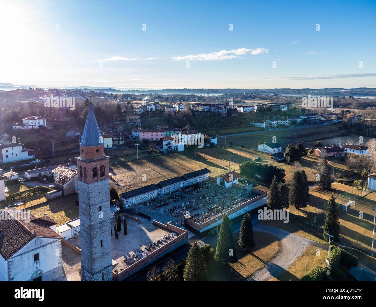 Villages on the morainic hills of central Friuli Stock Photo - Alamy