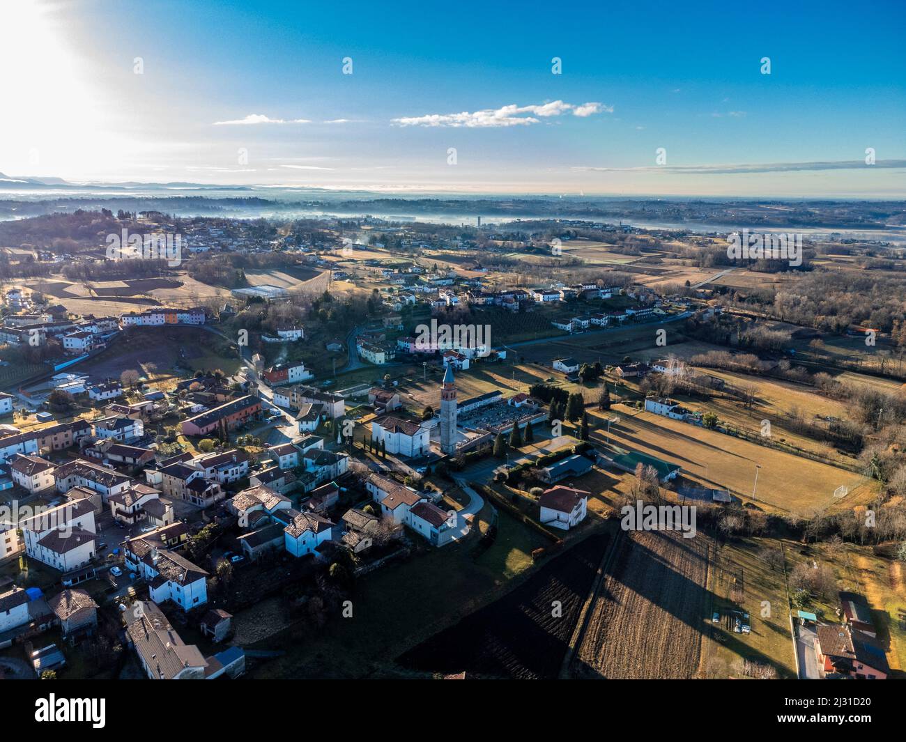 Villages on the morainic hills of central Friuli Stock Photo - Alamy