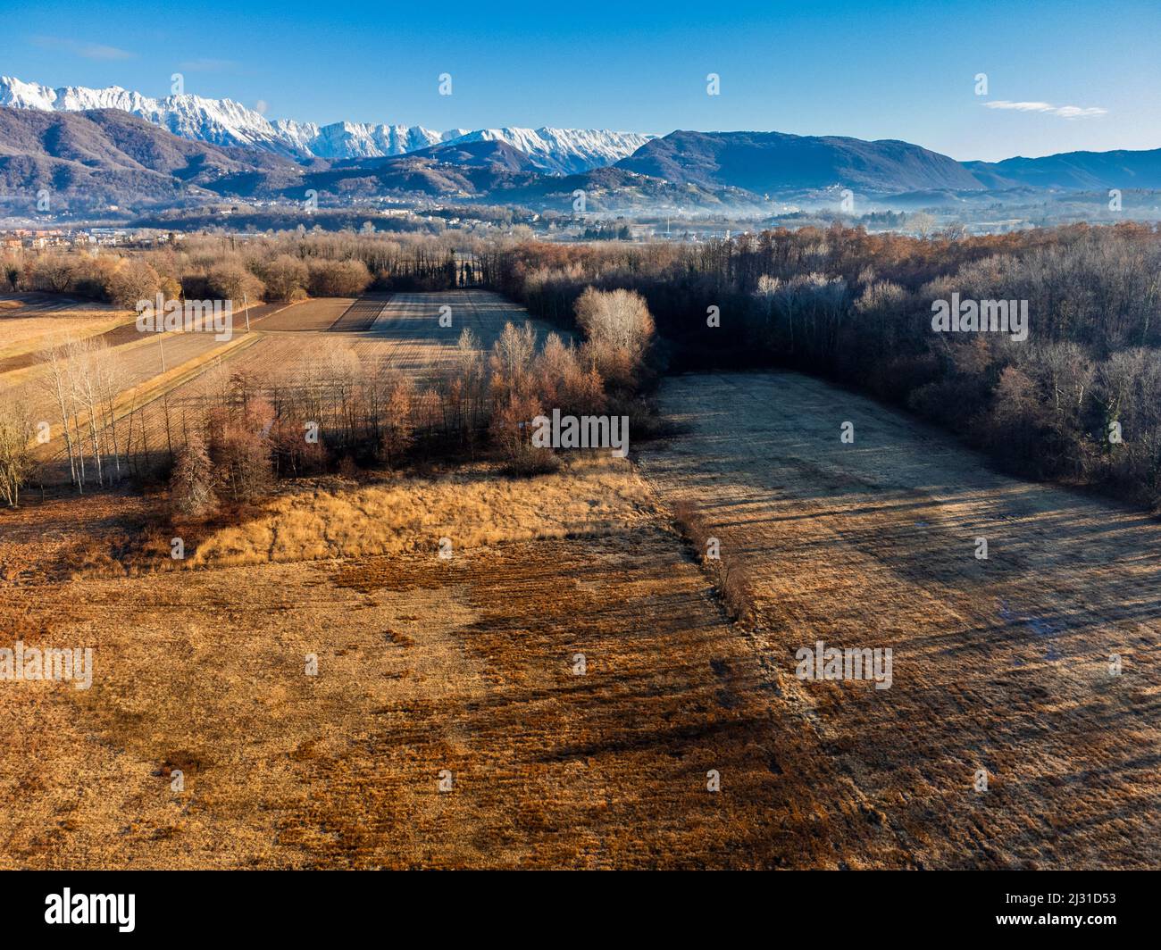 Parks and protected areas on the morainic hills of central Friuli Stock ...