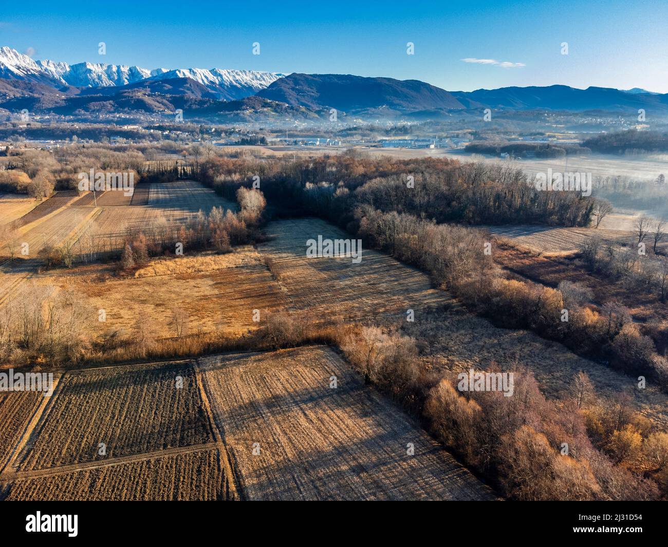Parks and protected areas on the morainic hills of central Friuli Stock ...