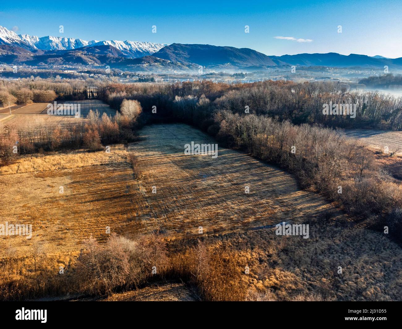 Parks and protected areas on the morainic hills of central Friuli Stock ...