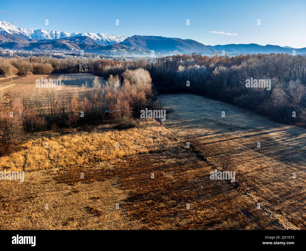 Parks and protected areas on the morainic hills of central Friuli Stock ...