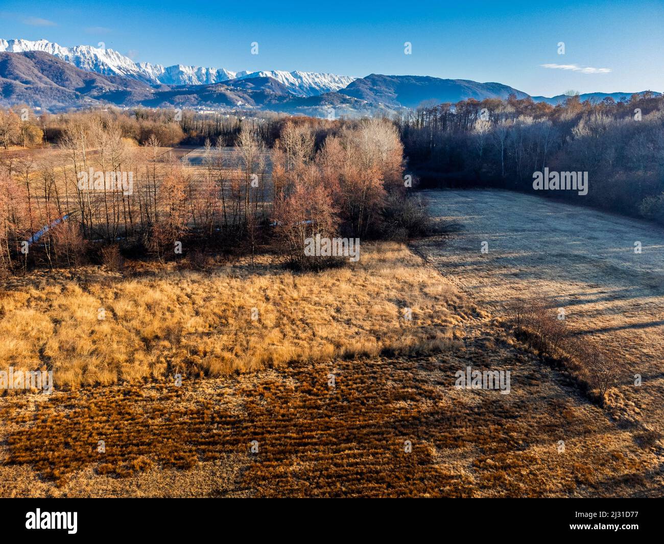 Parks and protected areas on the morainic hills of central Friuli Stock ...