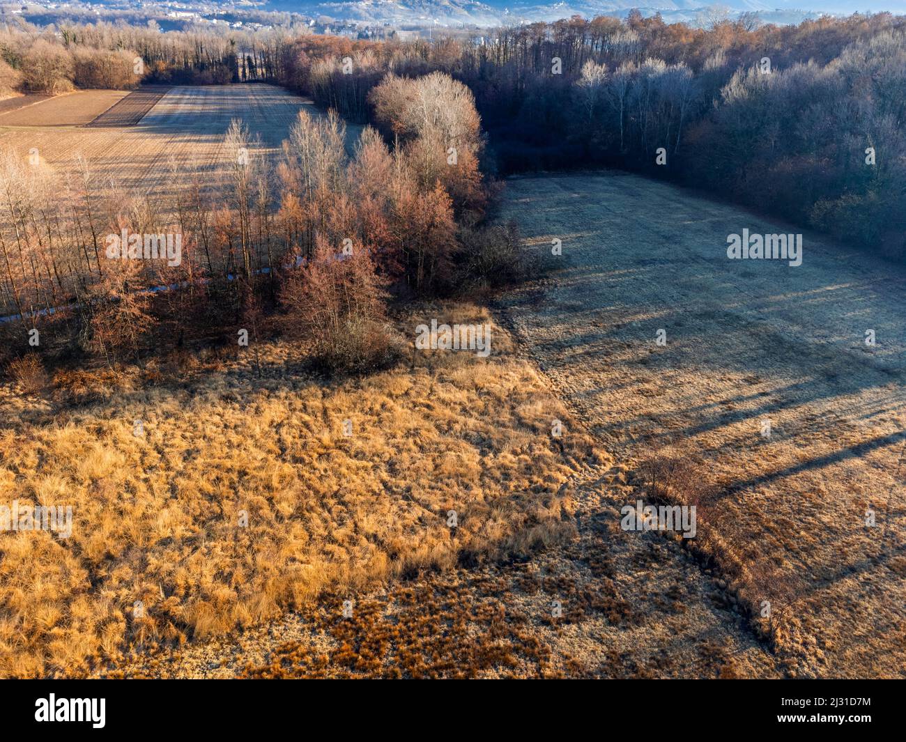 Parks and protected areas on the morainic hills of central Friuli Stock ...