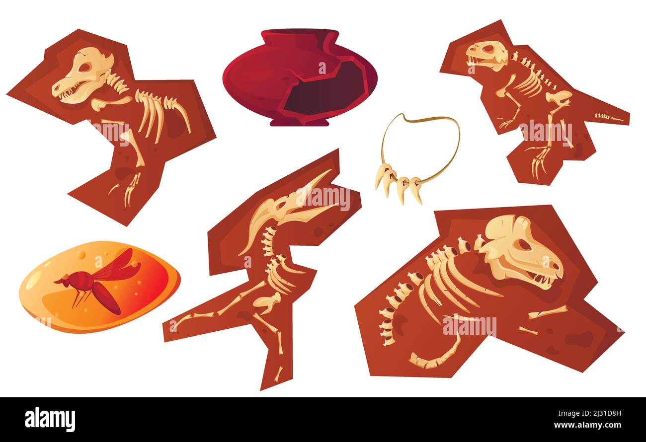 Archaeological and paleontological finds cartoon vector illustration. Ancient ceramic vase