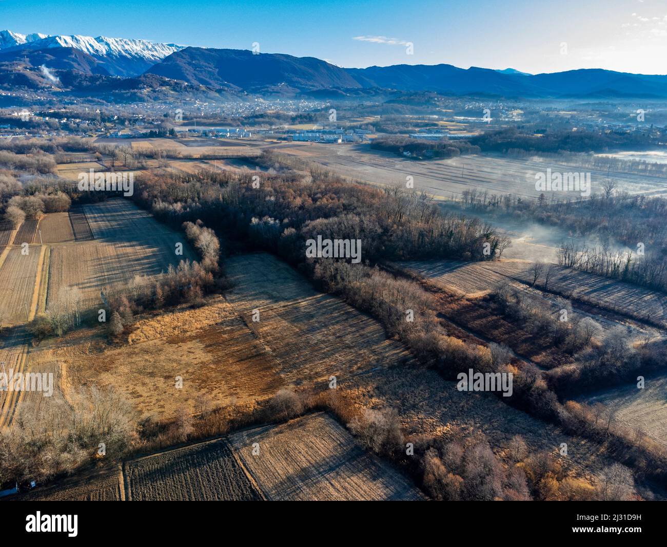 Parks and protected areas on the morainic hills of central Friuli Stock ...