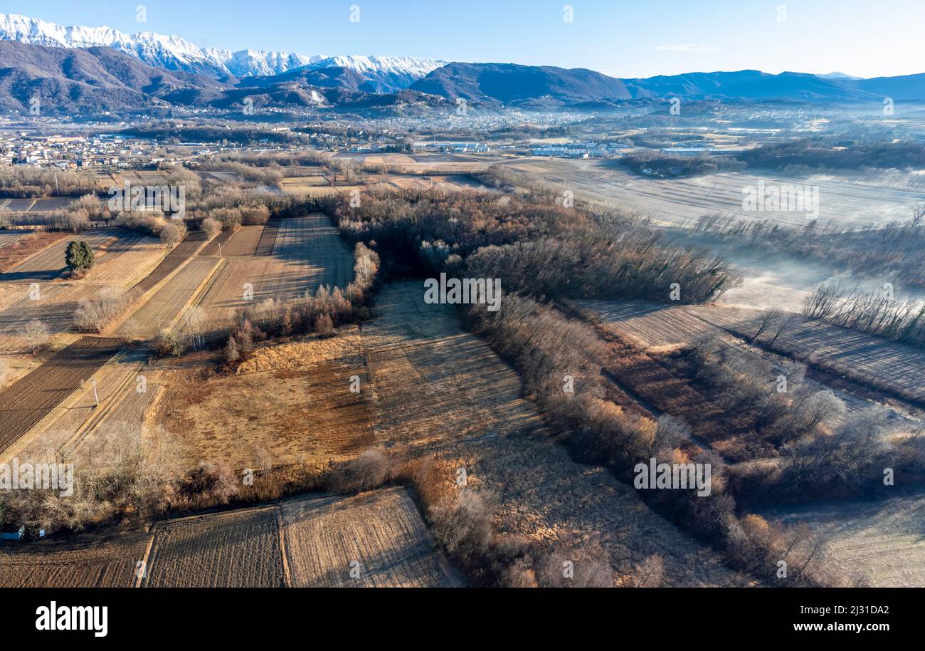 Parks and protected areas on the morainic hills of central Friuli Stock ...