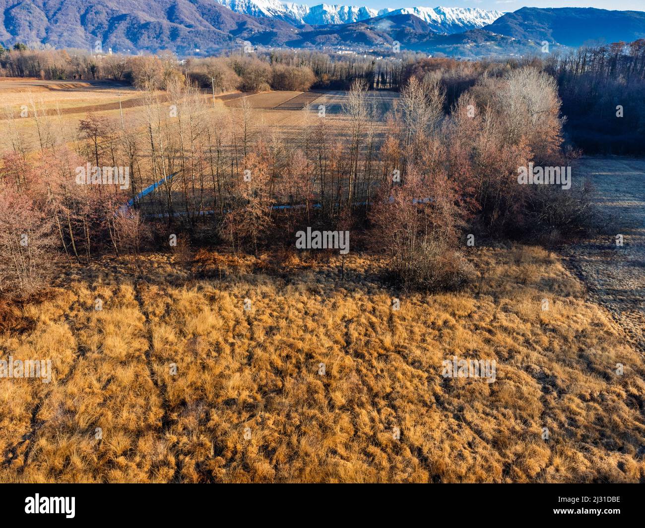 Parks and protected areas on the morainic hills of central Friuli Stock ...
