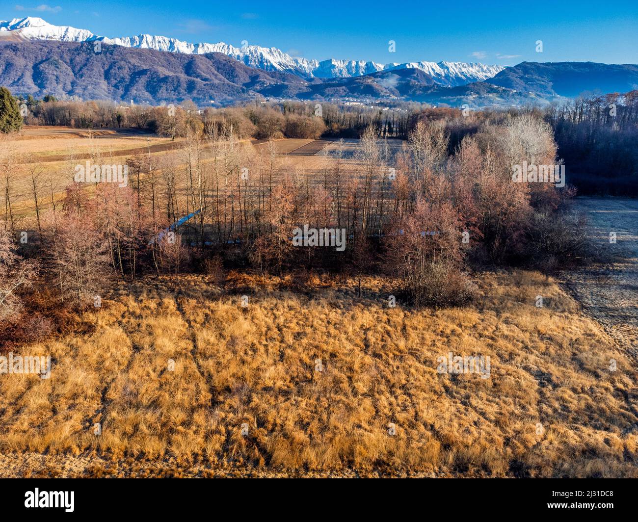 Parks and protected areas on the morainic hills of central Friuli Stock ...